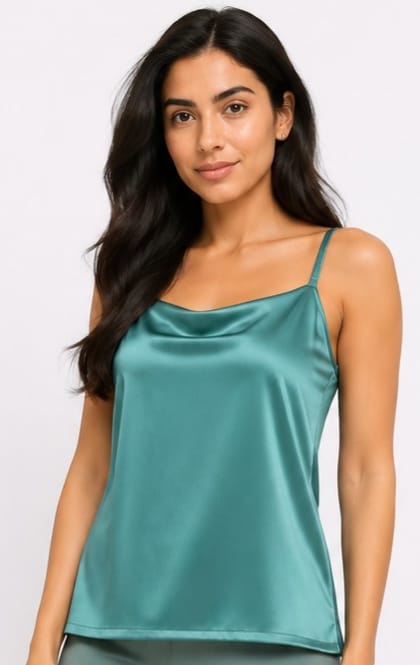 Satin Cowl-Neck Camisole