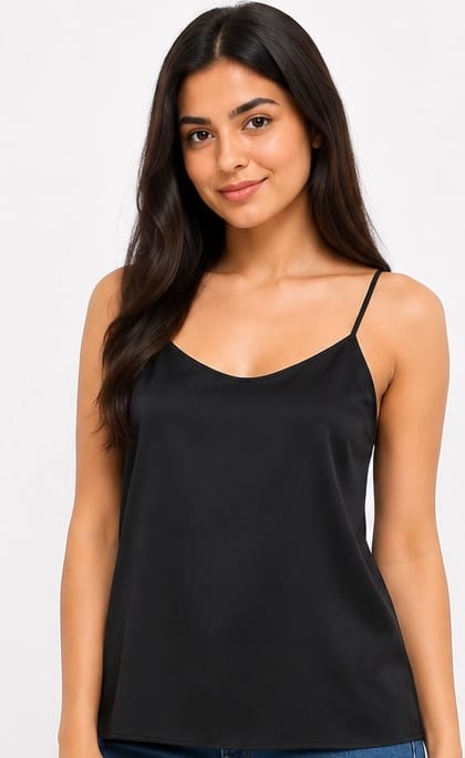 Satin Cowl-Neck Camisole