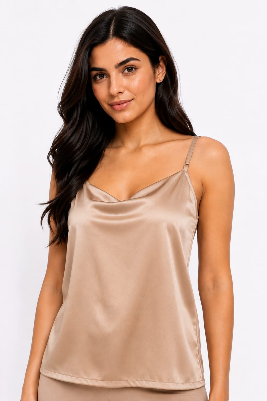 Satin Cowl-Neck Camisole