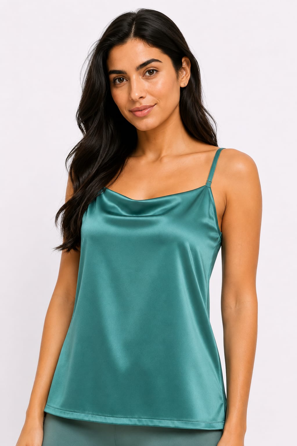Satin Cowl-Neck Camisole