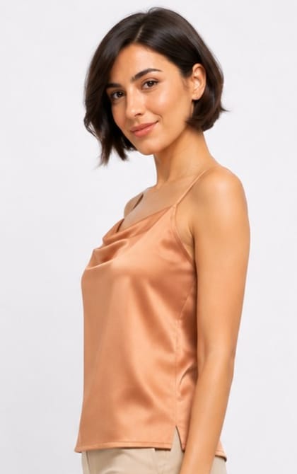Satin Cowl-Neck Camisole