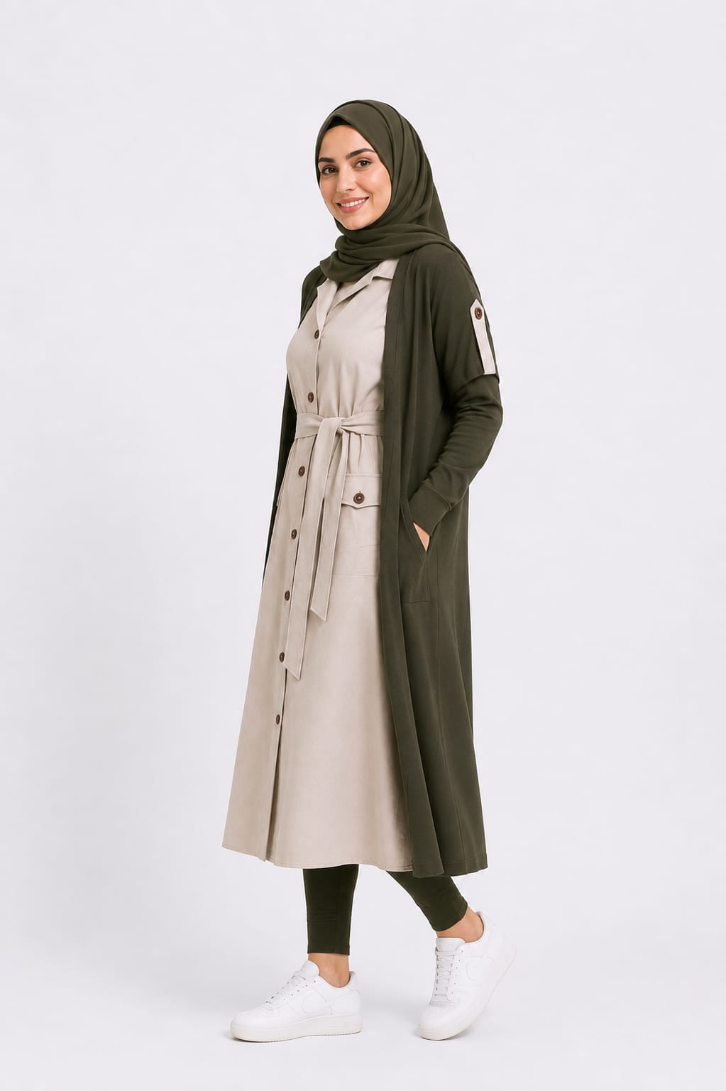 Trench-Style Dress