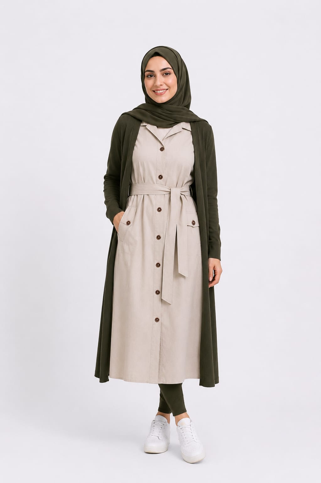Trench-Style Dress