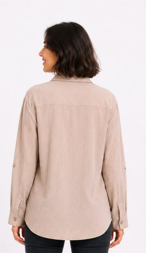 Double-Pocket Button-Up Shirt
