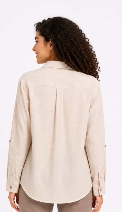 Double-Pocket Button-Up Shirt