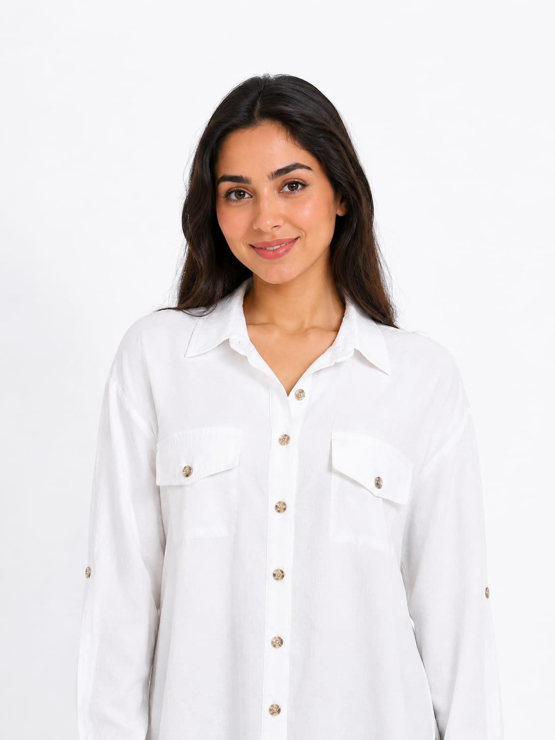 Double-Pocket Button-Up Shirt