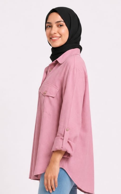 Double-Pocket Button-Up Shirt