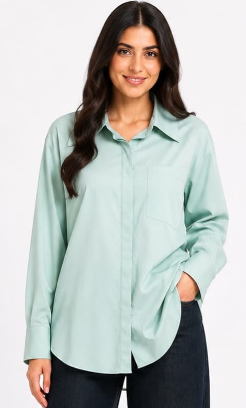 Long-Sleeve Button-Up Shirt