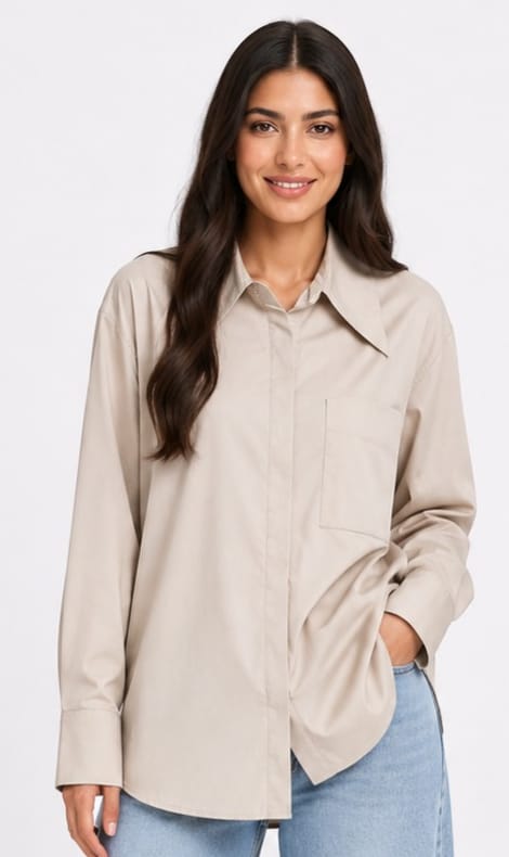 Long-Sleeve Button-Up Shirt