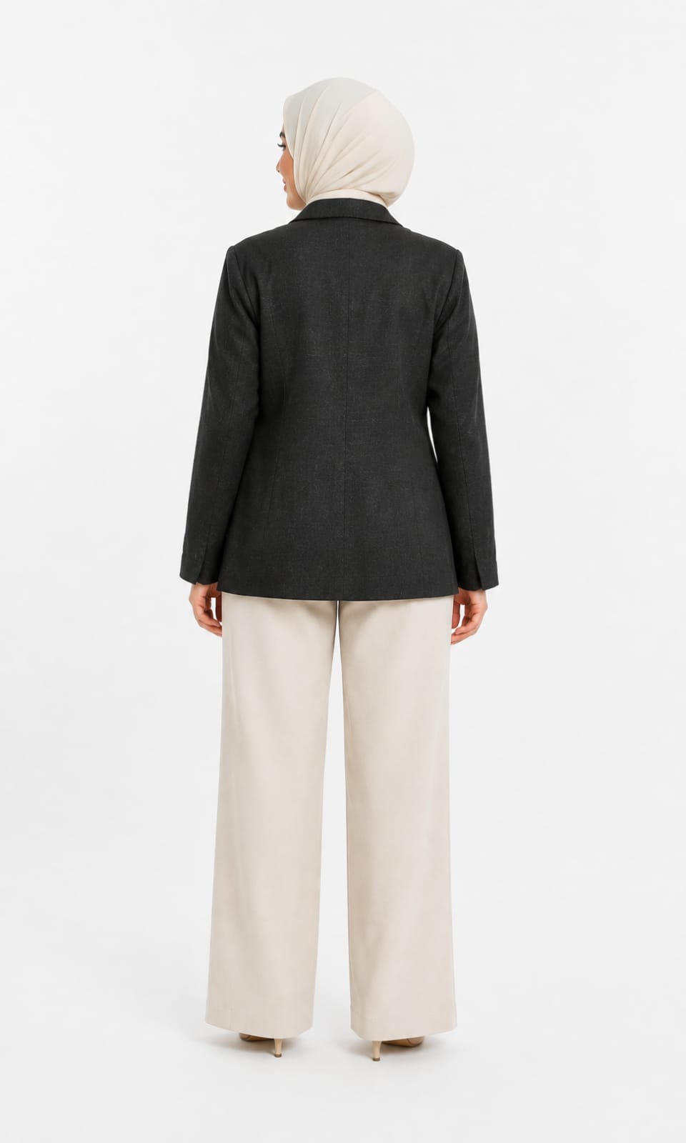 Textured Open-Front Blazer