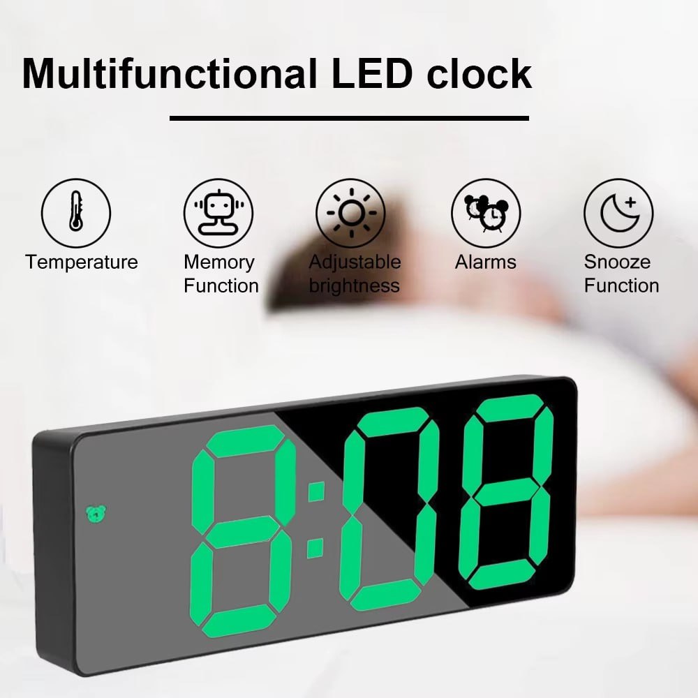 Smart Mirror LED Alarm Clock