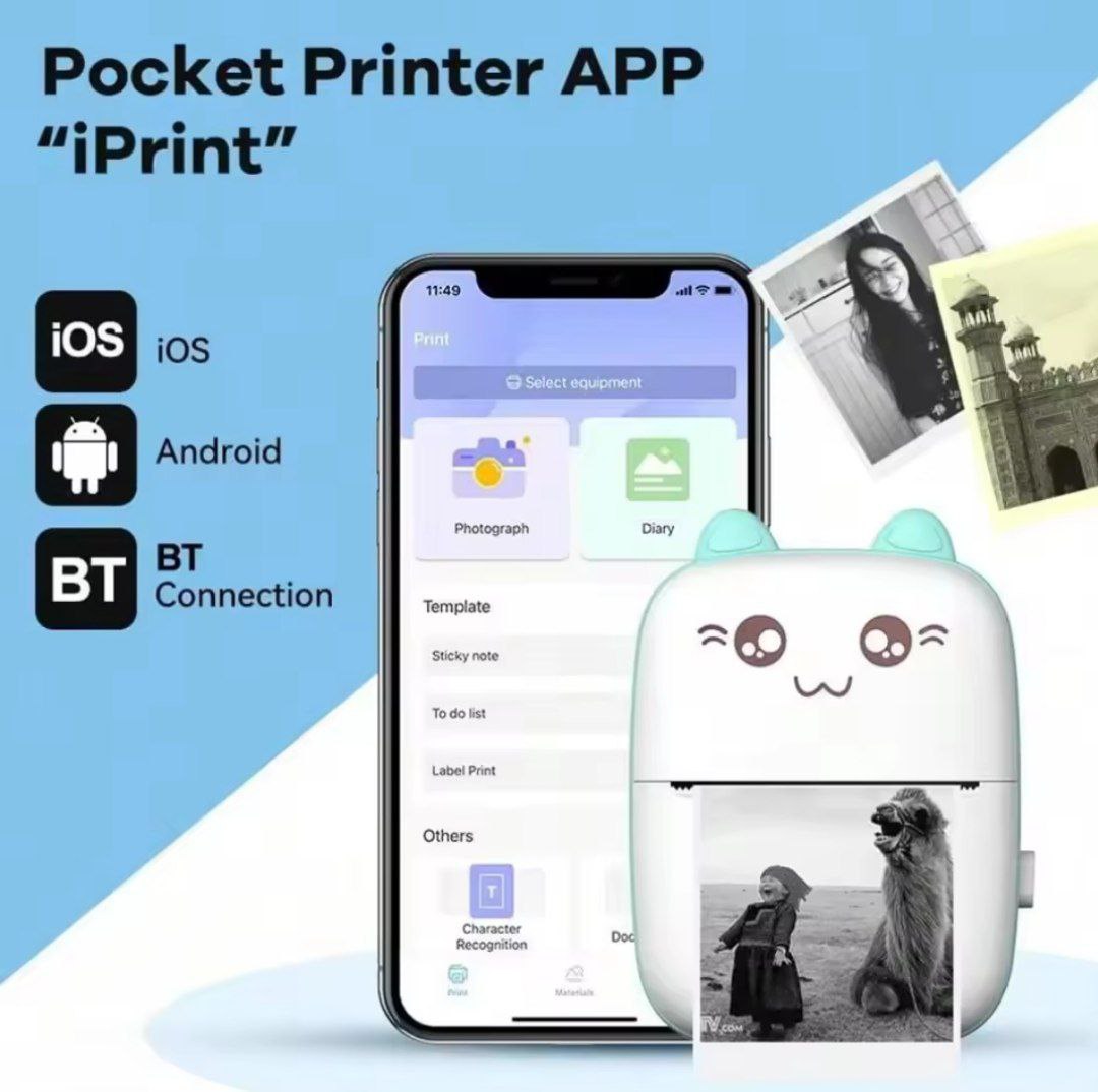 Smart Portable Wireless Mini Printer