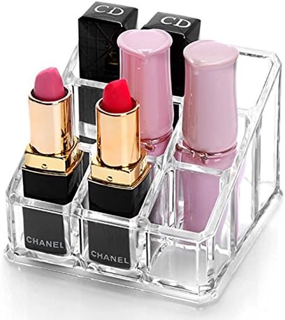 Clear Acrylic Lipstick Organizer – 9 Slots