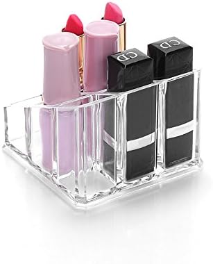 Clear Acrylic Lipstick Organizer – 9 Slots
