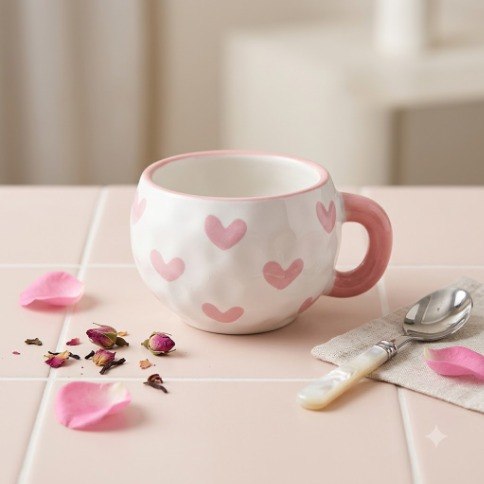 Decorative Ceramic Flower Mugs