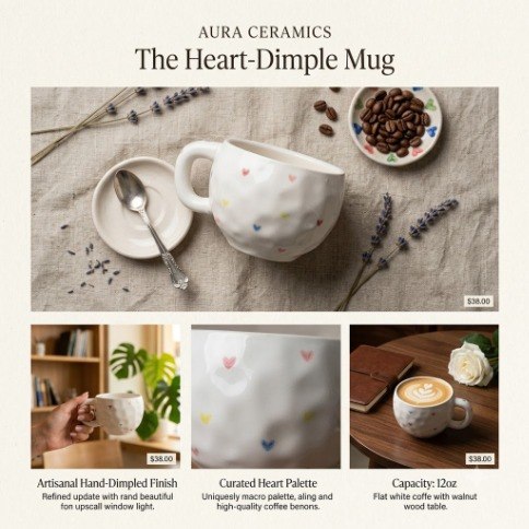 Decorative Ceramic Flower Mugs