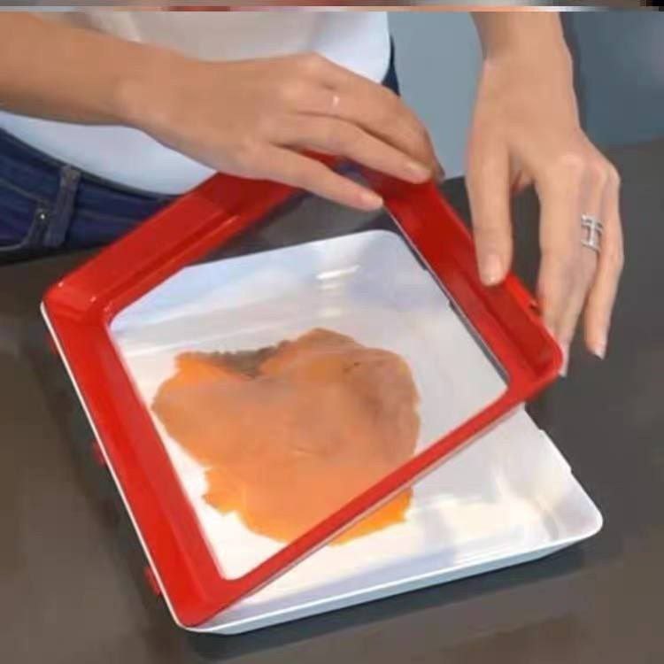 Smart Meat & Vegetable Storage Tray with Stretch Lid