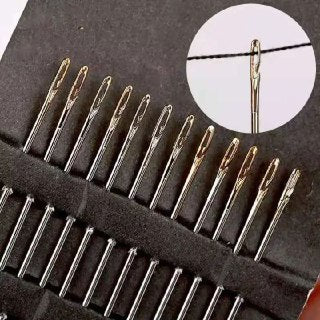 Easy-Threading Sewing Needle Set – 24 Pieces