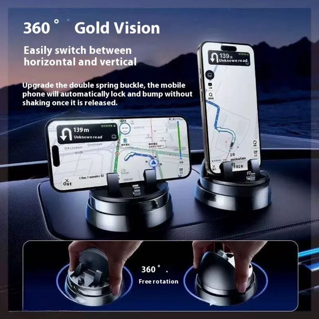 360° Rotating Car Phone Holder with Parking Number