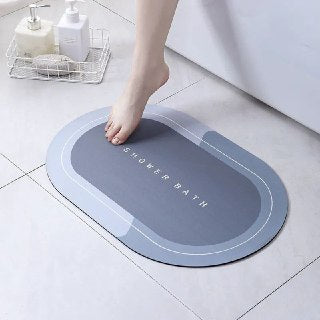 Oval Non-Slip Rubber Bathroom Mat