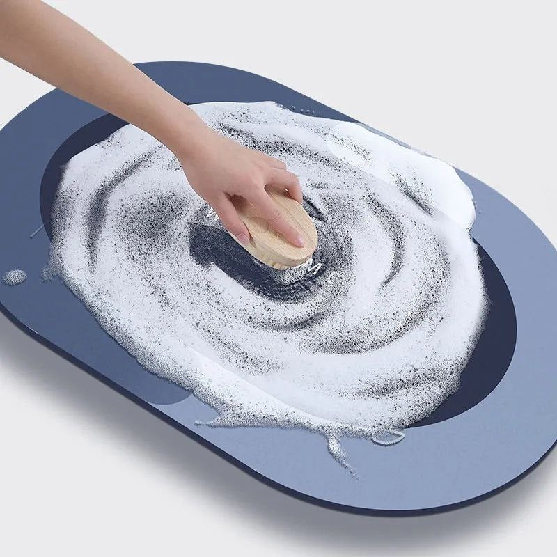 Oval Non-Slip Rubber Bathroom Mat