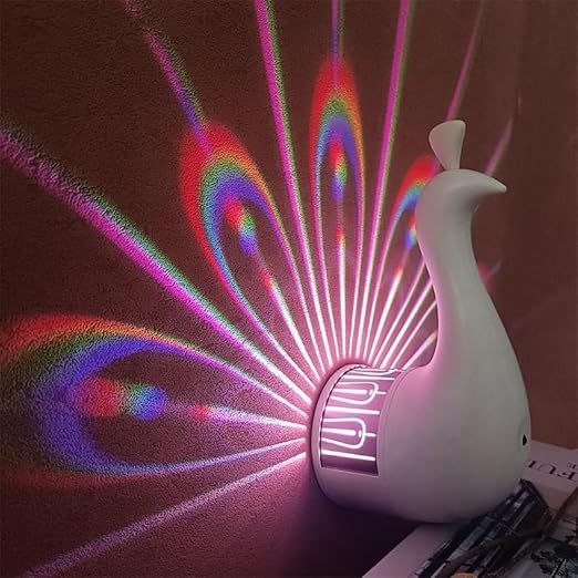 Peacock Projection Lamp with Remote Control
