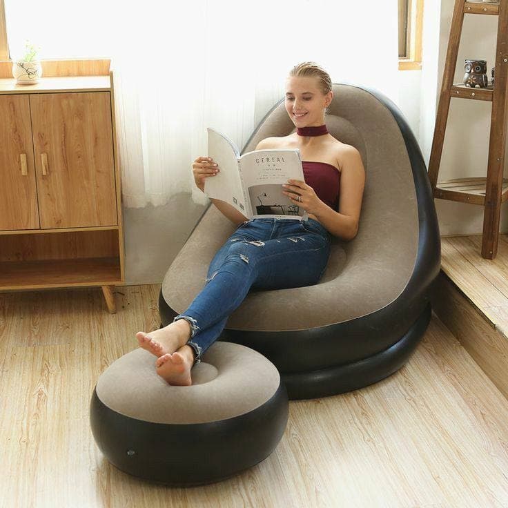 Inflatable Relaxation Chair & Footrest Set