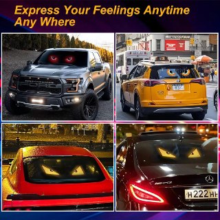 USB LED Moving Eyes Display for Cars and Trucks