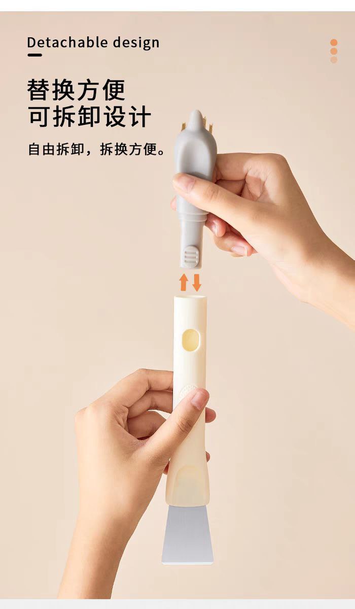 Brass Stove & Oven Cleaning Brush with Scraper