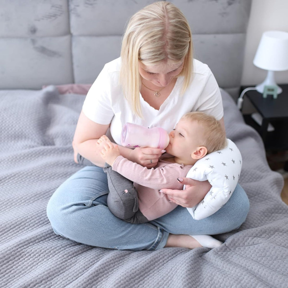 Compact Cotton Arm Pillow for Baby Feeding