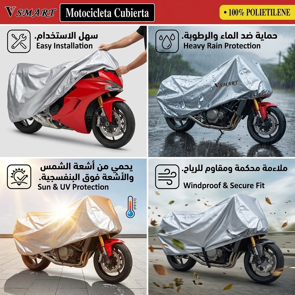 All-Weather Waterproof Motorcycle & Bicycle Cover