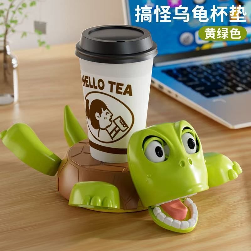 Funny Green Turtle Cup Holder Coaster
