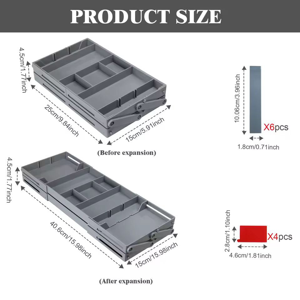 Expandable Multi-Tier Drawer Organizer