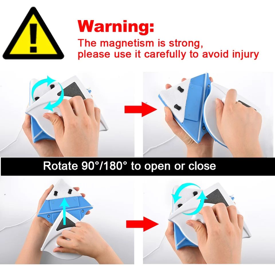 Original Magnetic Double-Sided Glass Cleaner