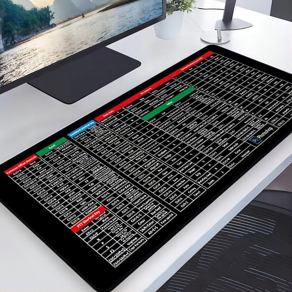 Excel Shortcuts Extended Mouse Pad – 80 × 30 cm