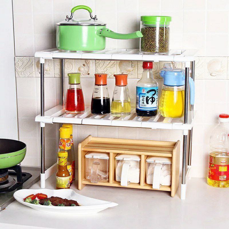 Adjustable Under-Sink Organizer with 2 Shelves