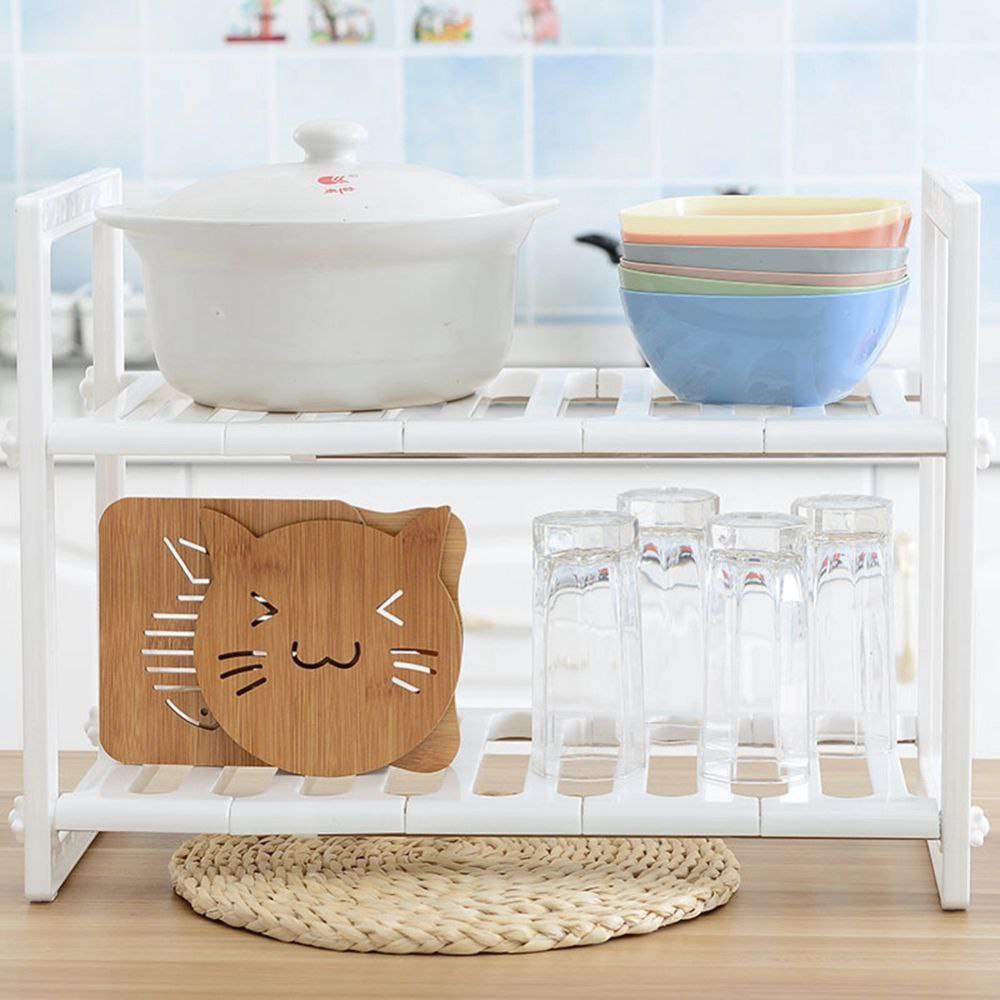 Adjustable Under-Sink Organizer with 2 Shelves