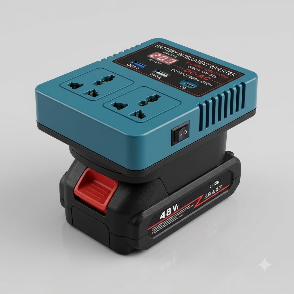 PowerDock Pro Portable Battery Power Inverter – 120W