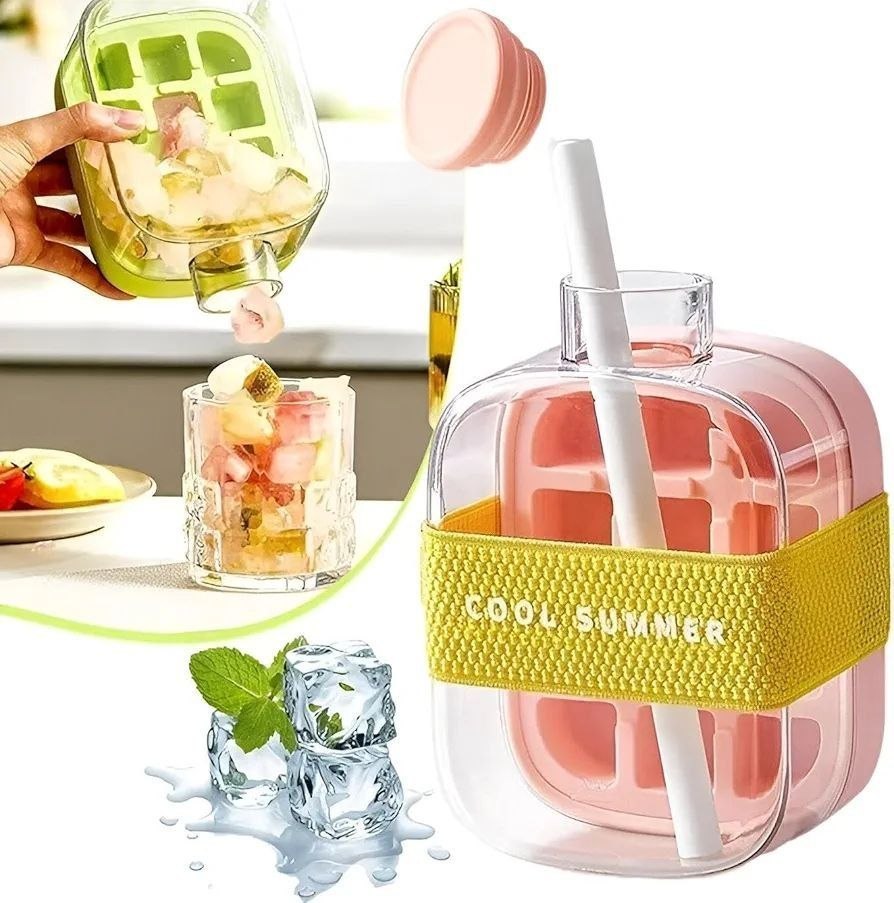 2-in-1 Ice Maker & Sports Water Bottle – 500ml