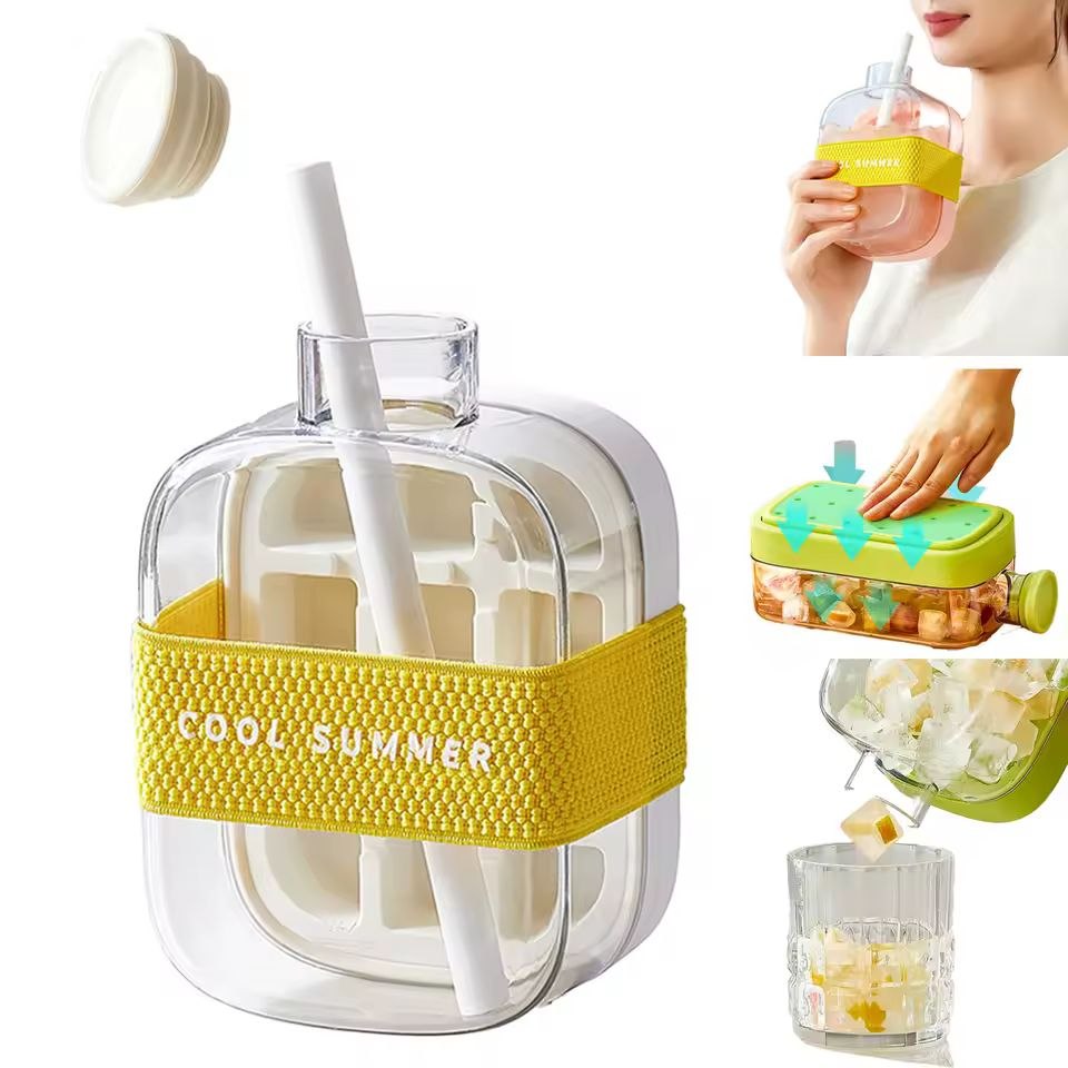 2-in-1 Ice Maker & Sports Water Bottle – 500ml
