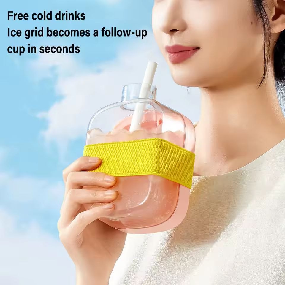 2-in-1 Ice Maker & Sports Water Bottle – 500ml