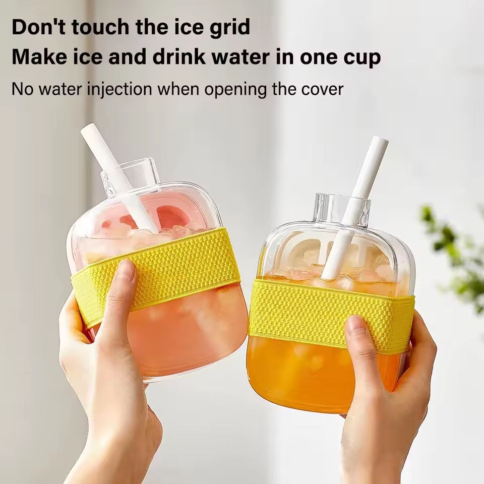 2-in-1 Ice Maker & Sports Water Bottle – 500ml