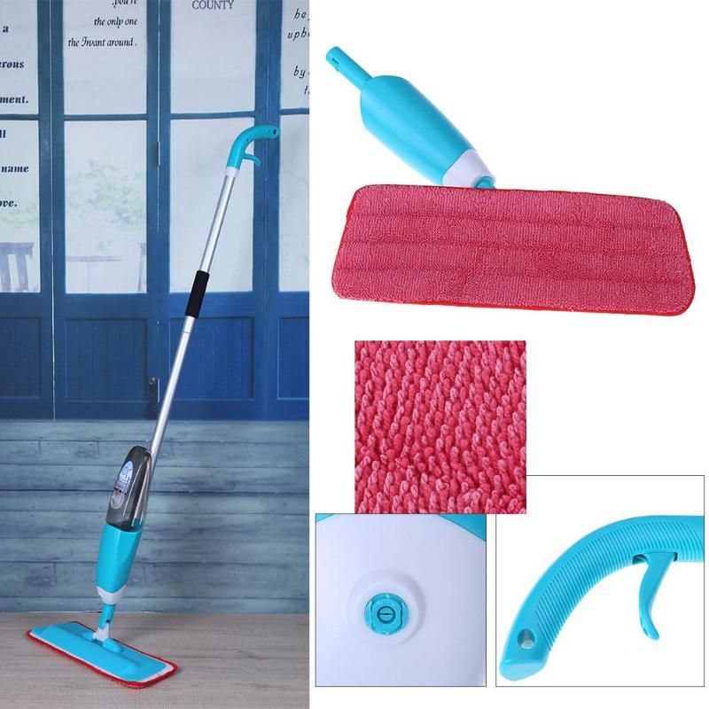 Spray Floor Mop with Long Handle & Replacement Pad