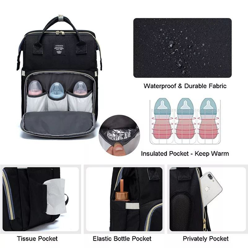 2-in-1 Baby Bed Diaper Bag