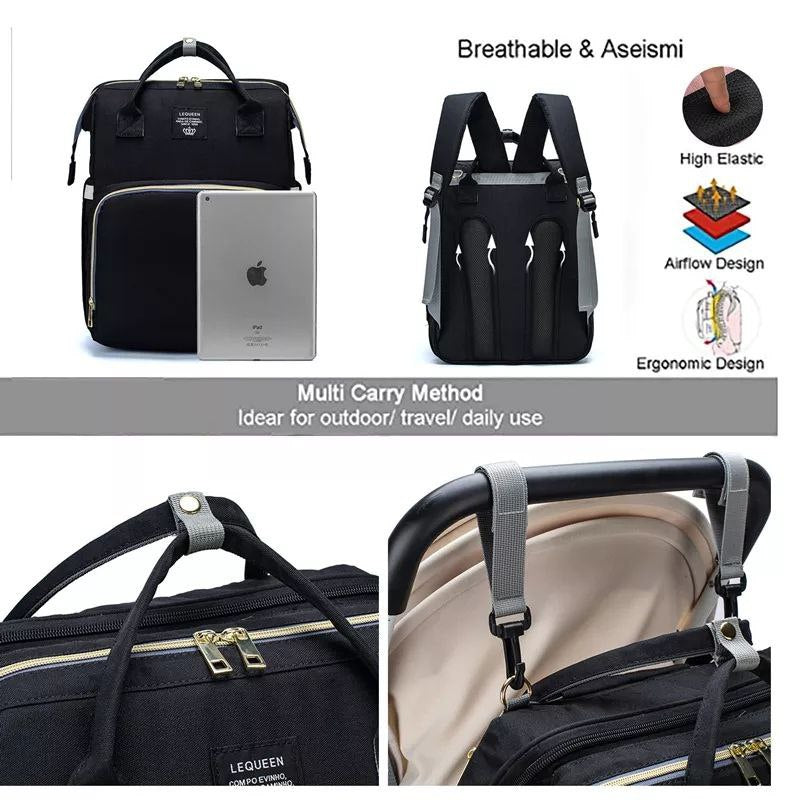 2-in-1 Baby Bed Diaper Bag