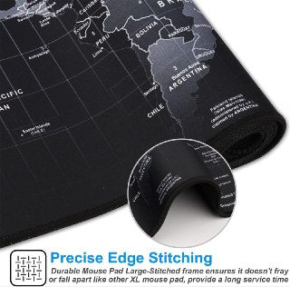 XXL World Map Mouse Pad – 80 × 30 cm