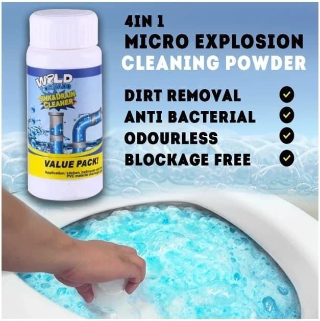 Wild Tornado Drain Cleaning & Deodorizing Powder – 100ml