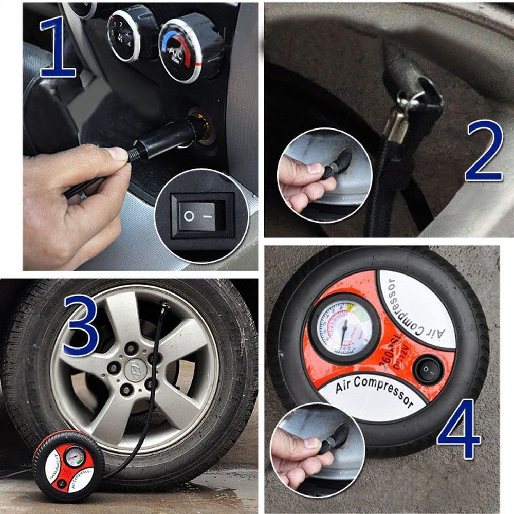 Portable Car Air Compressor – 260 PSI DC 12V