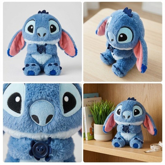 Breathable Stitch Plush Doll with Music & Light