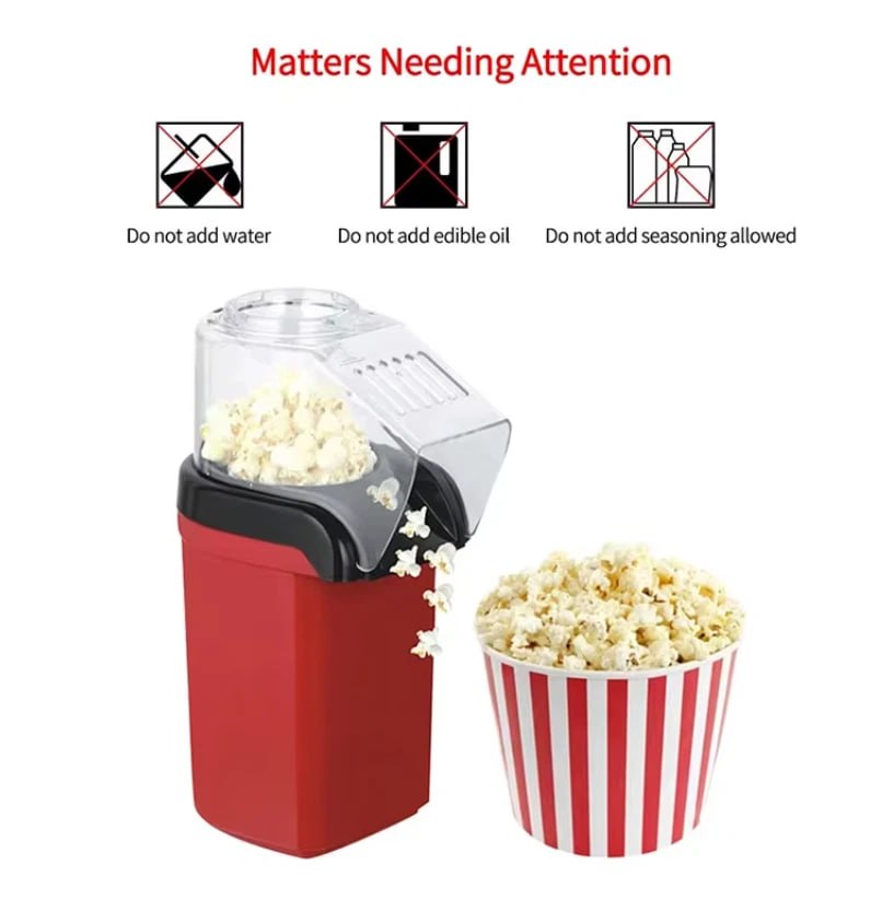 Hot Air Popcorn Maker – Oil-Free